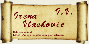 Irena Vlašković vizit kartica